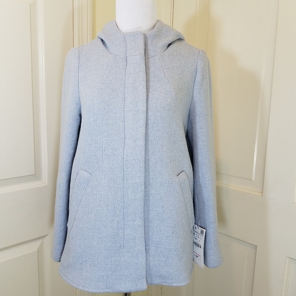 light blue swing coat
